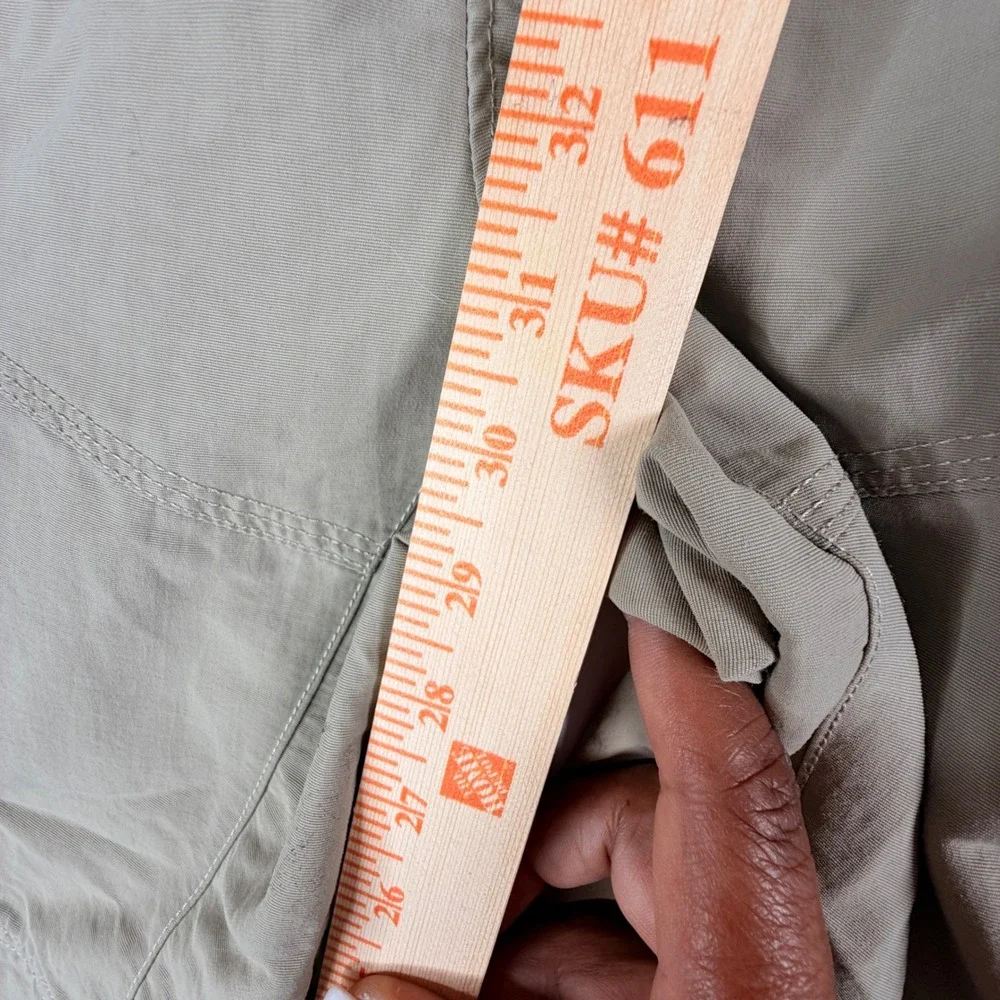 The North Face Mens Convertible Hiking Pants Khaki Tan Zip Off Cargo 40x30